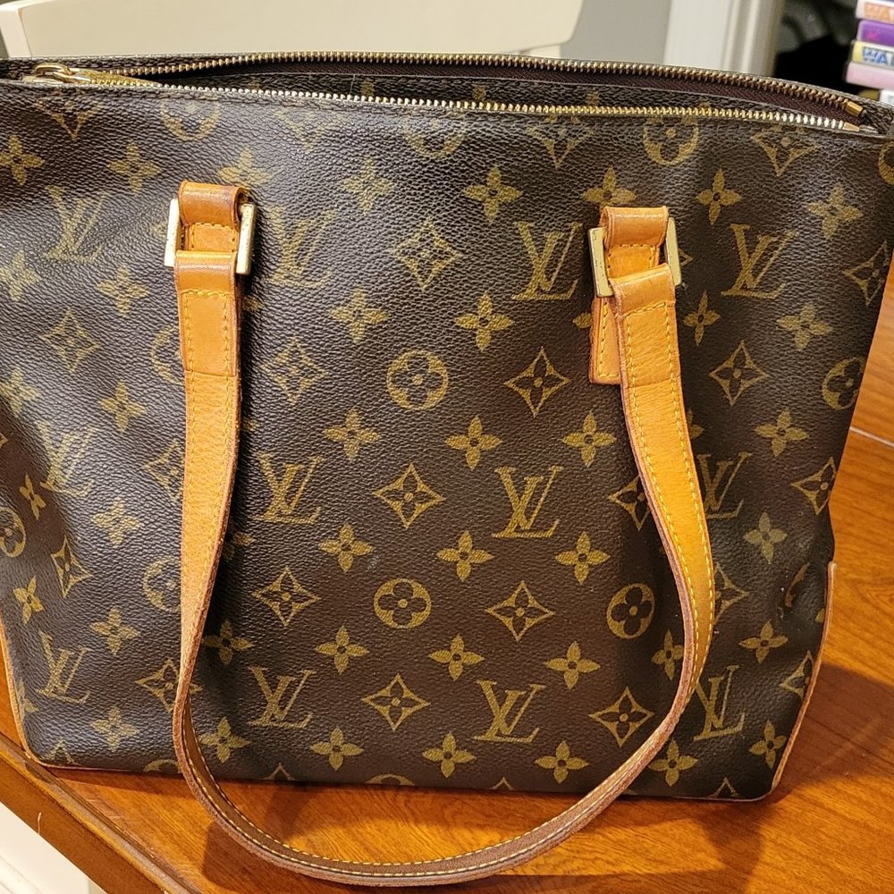 LOUIS VUITTON Cabas Piano Tote zipper
